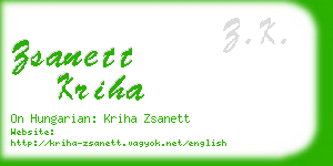 zsanett kriha business card